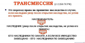 Наследственная трансмиссия что это